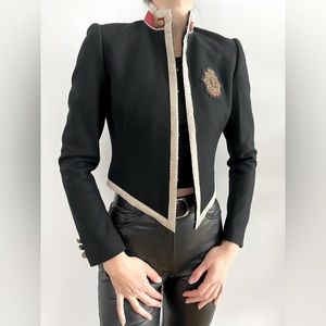 NWT Polo Ralph Lauren Celeste Military 100% Wool  Cropped Jacket ~ Size 4